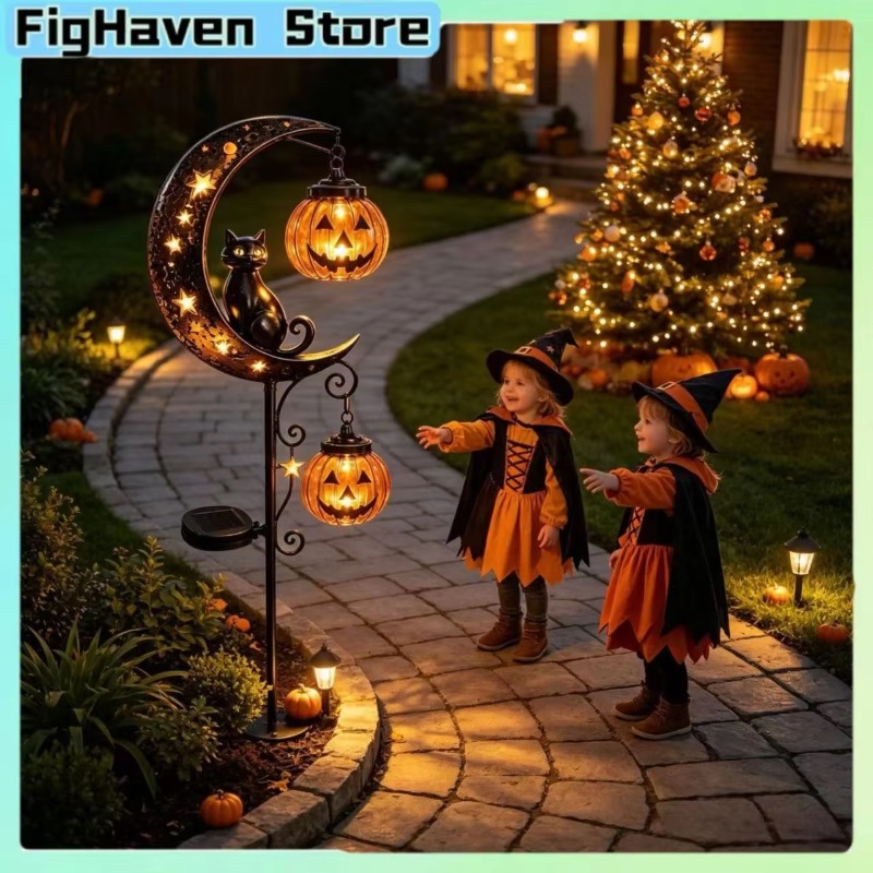 Led Moon Lamp - Halloween Solar Garden Stake Light Moon