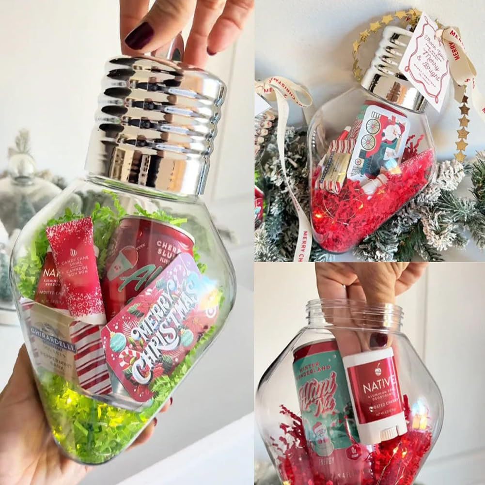 Pendant Lighting Christmas Decor - Christmas Bulb Gift Jar Christmas Tree