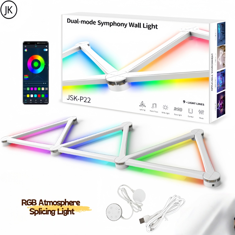 Foyer Lighting Wall Decor - New Free Splicing DIY RGB Colorful