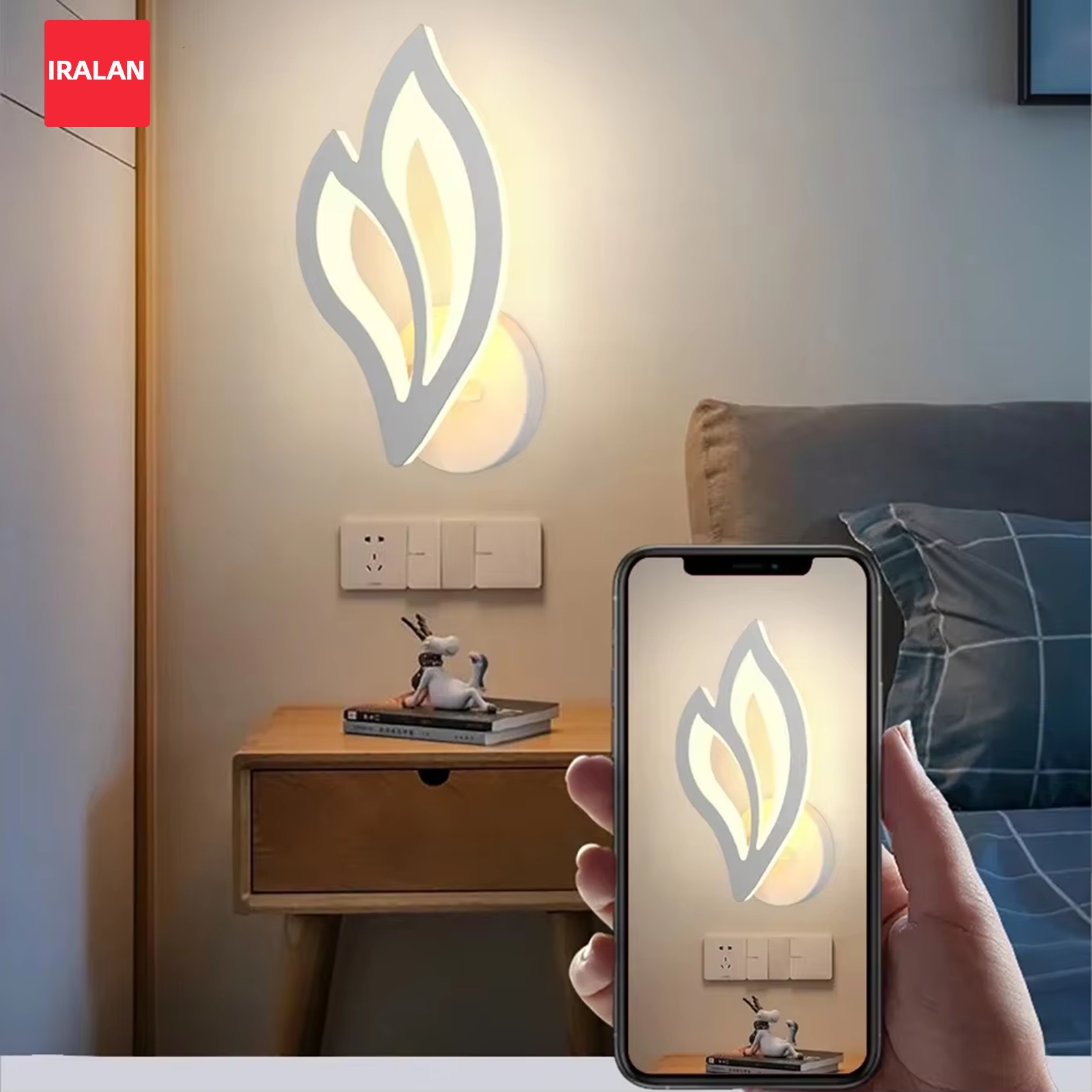 Foyer Lighting Wall Decor - Home LED Wall Lamp Creative Leaf