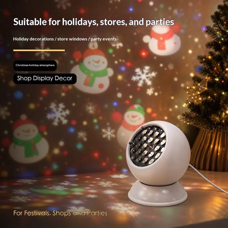 Lighting Decoration Outdoor - 360° Rotating LED Snowflake Projection Light