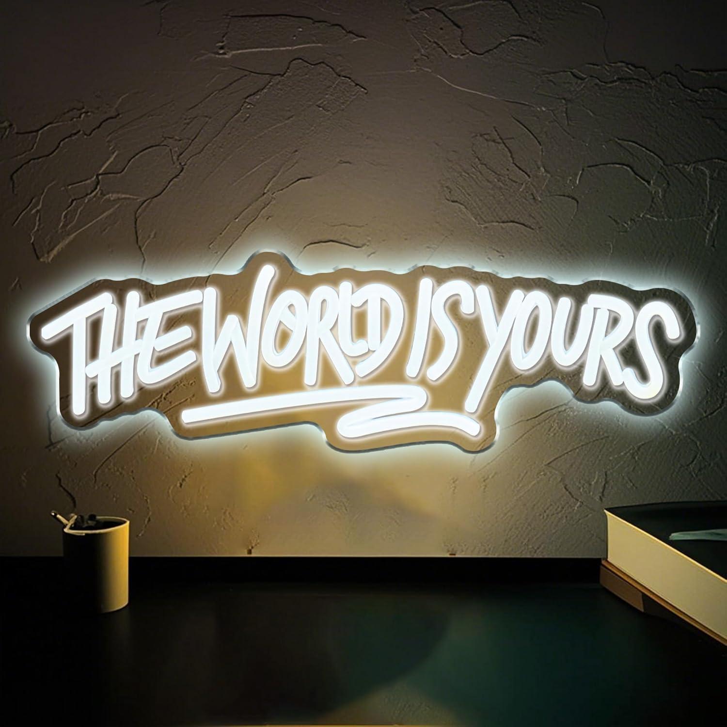 Lighting Decoration For Wedding - The World is Yours Neon Sign
