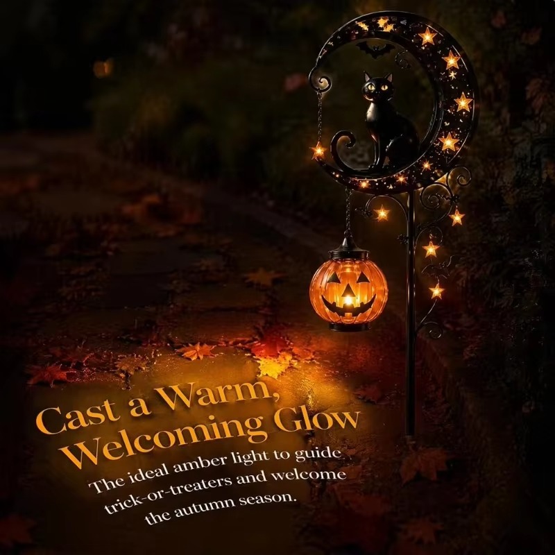 Halloween Solar Garden Stake L - Led Moon Lamp recension och pris