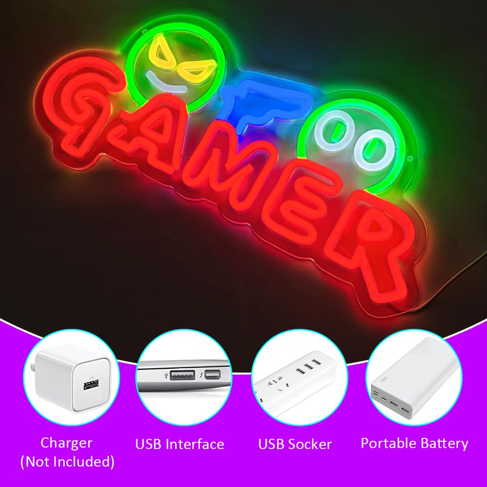 Gamer Neon Sign LED Wall Light - Lighting Decoration For Wedding recension och pris