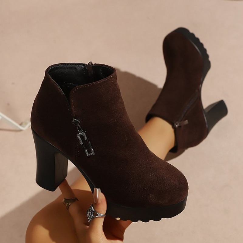 Women's Ankle Boots Round Toe  - Up Lighting Decor recension och pris