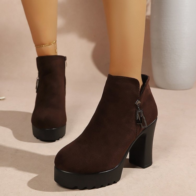 Women's Ankle Boots Round Toe  - Up Lighting Decor recension och pris