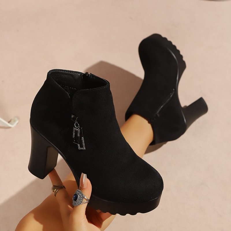 Women's Ankle Boots Round Toe  - Up Lighting Decor recension och pris
