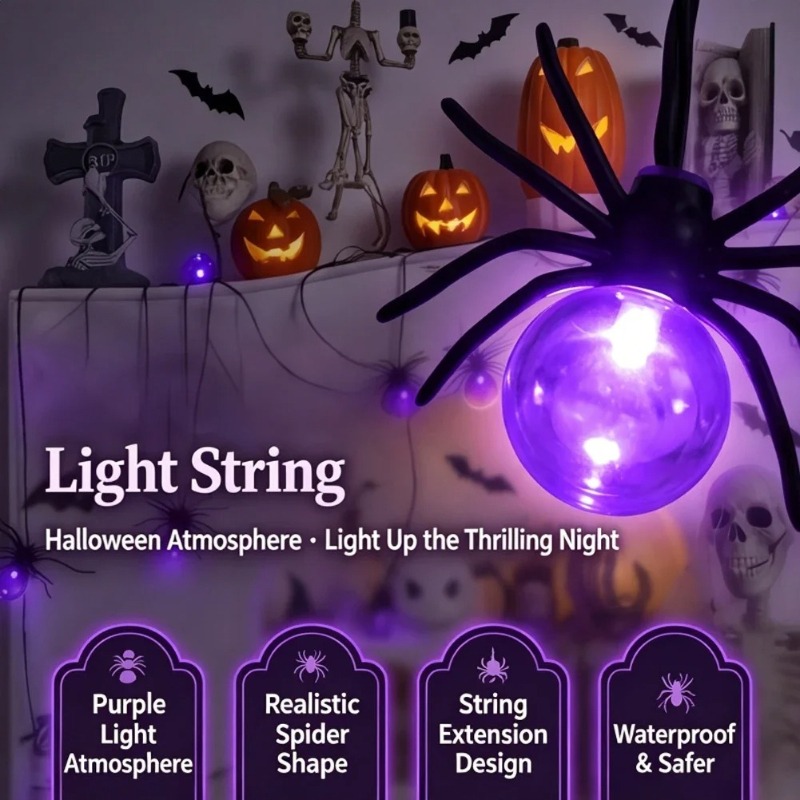 Battery Powered Spider LED Str - Lighting Decoration Outdoor recension och pris
