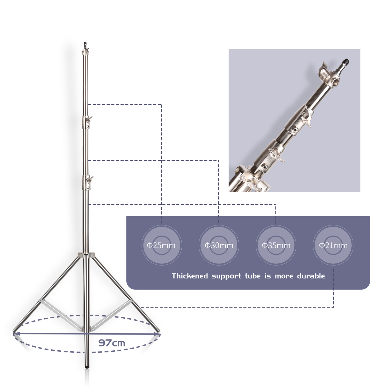 SH 2.8M Stainless Steel Light  - Lighting Gallery recension och pris
