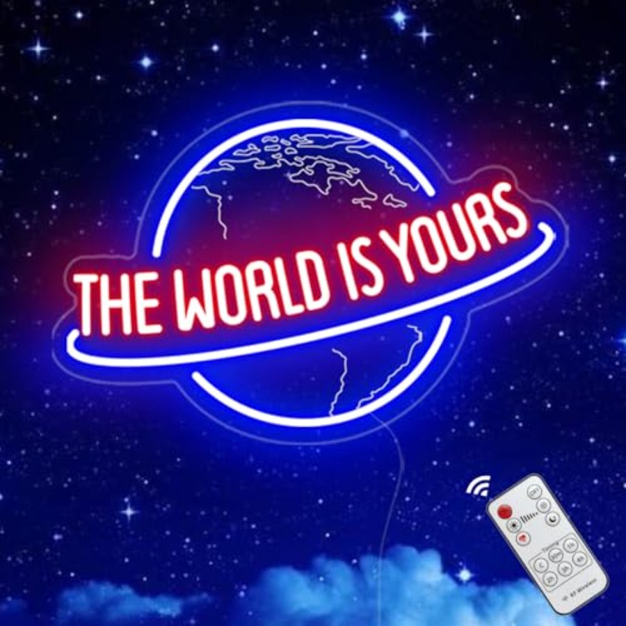 The World Is Yours Neon Sign,  - Lighting World Decor recension och pris