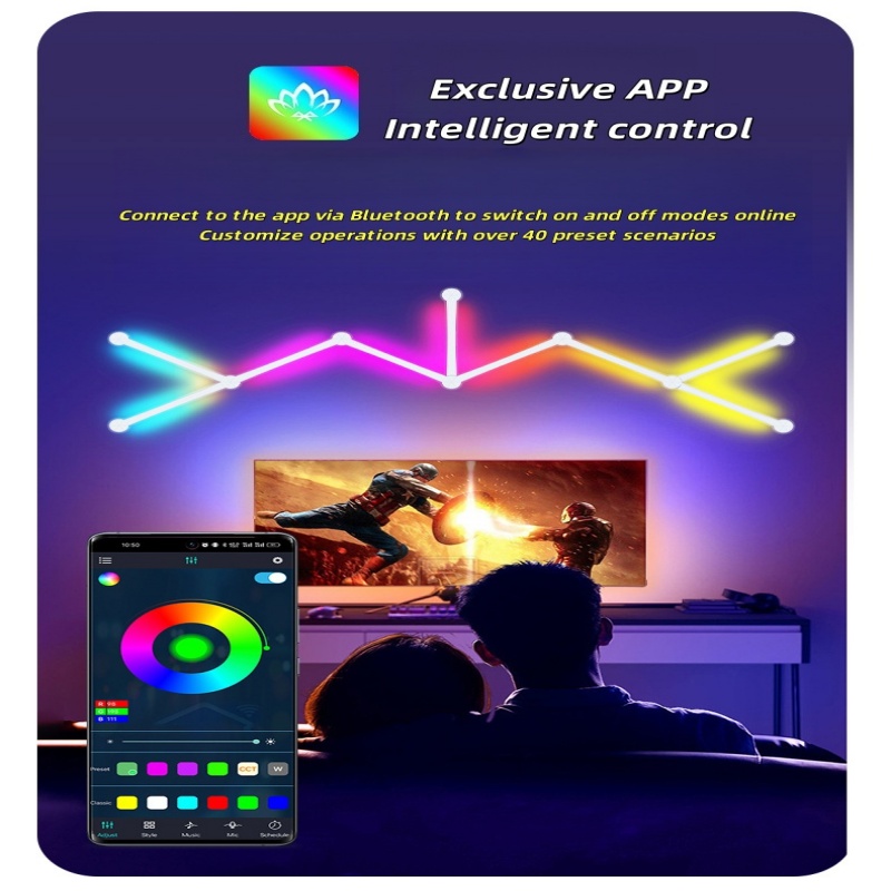 New Free Splicing DIY RGB Colo - Foyer Lighting Wall Decor recension och pris