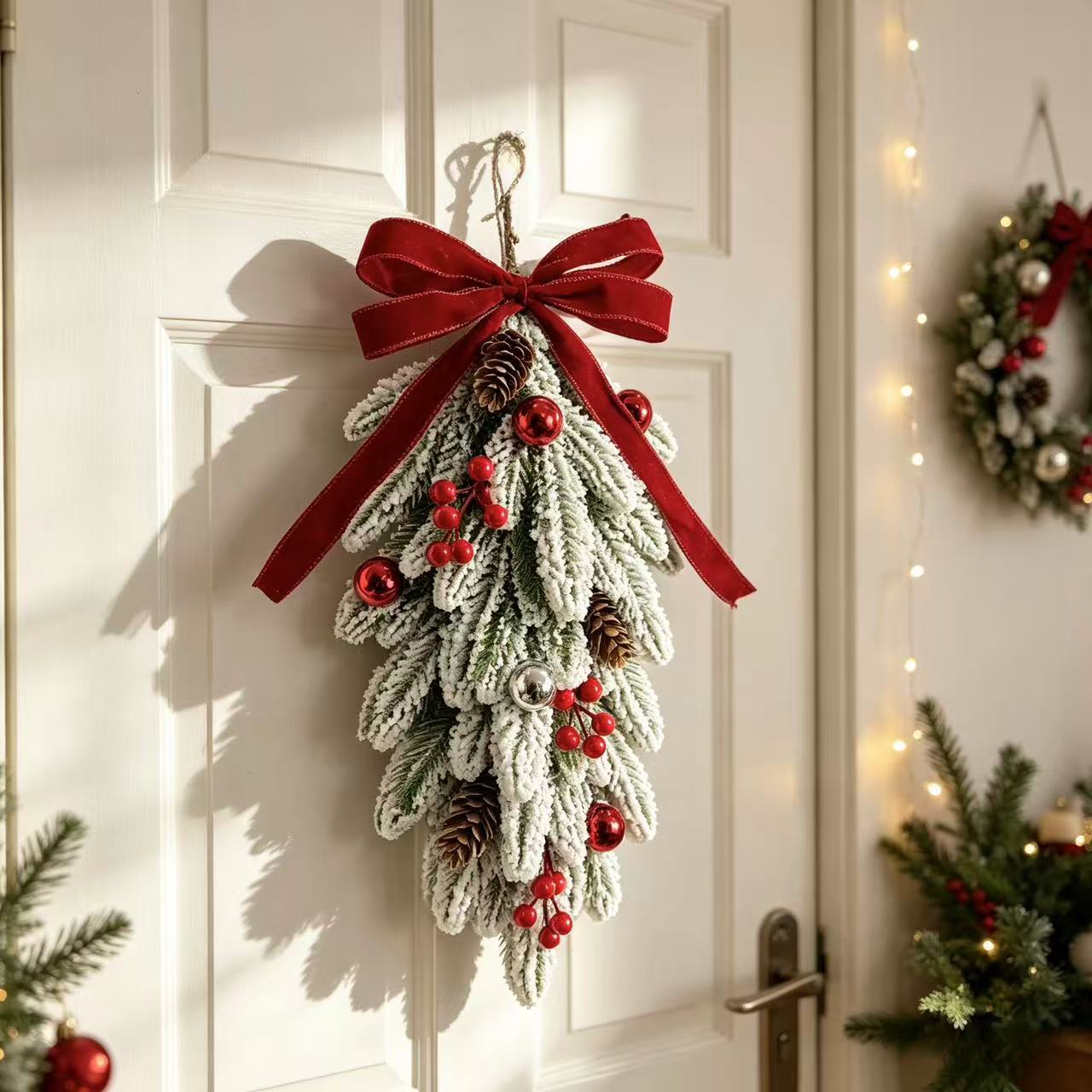 45CM Christmas Wreath Pendant  - Pendant Lighting Christmas Decor recension och pris