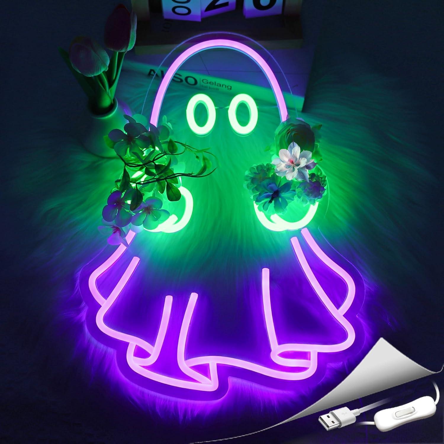 Ghost Neon Sign USB Powered LE - Lighting Decoration For Home recension och pris