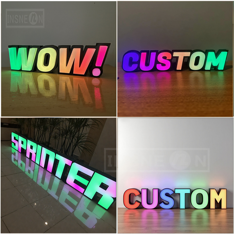 Custom RGB LED Letter Sign,Cof - Up Lighting Decor recension och pris