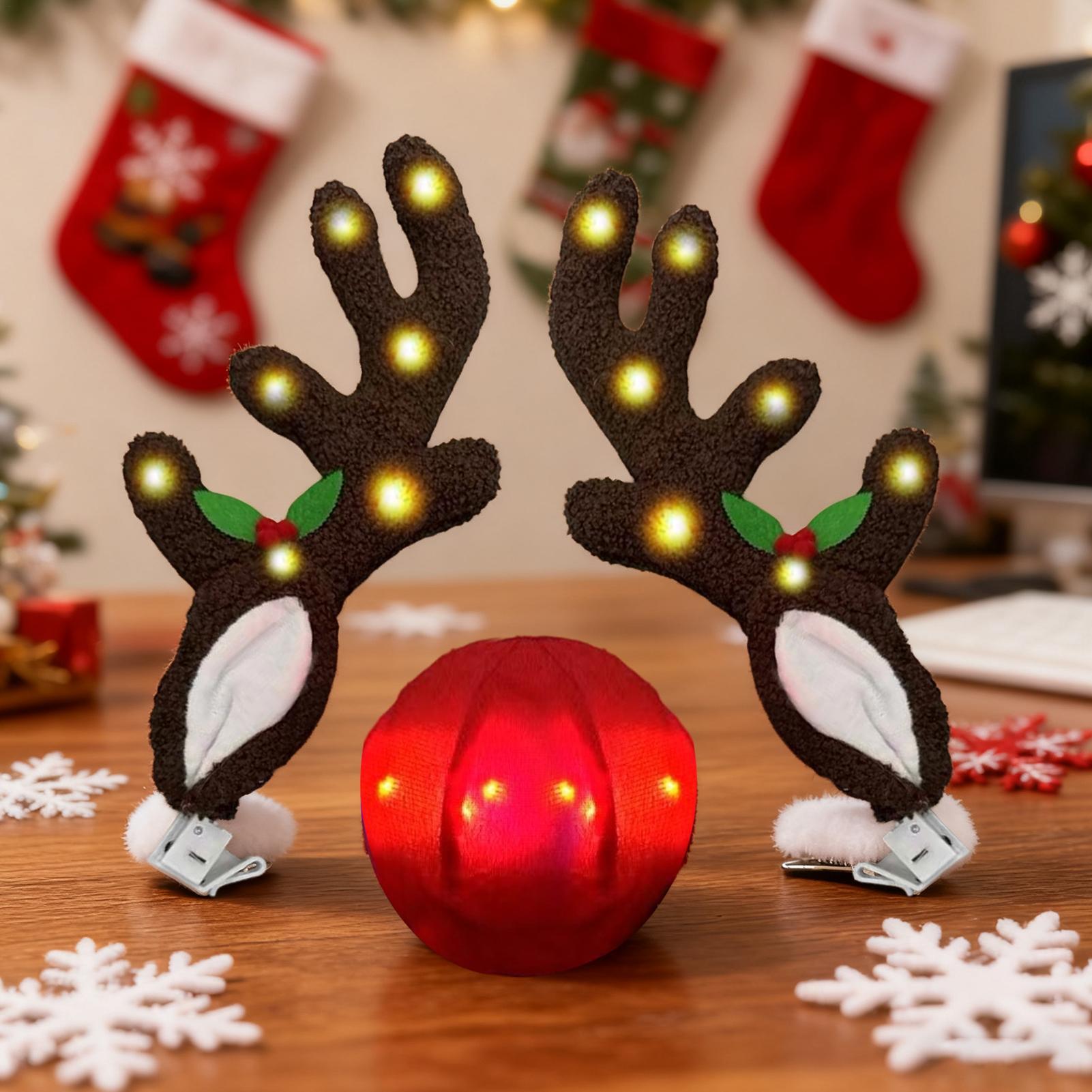 Car Reindeer Antlers Light Up  - Up Lighting Decor recension och pris