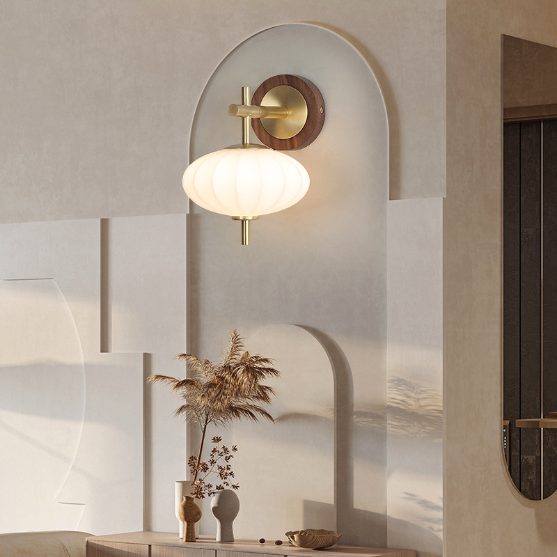 Modern Walnut Wall Lamp Indoor - Foyer Lighting Wall Decor recension och pris