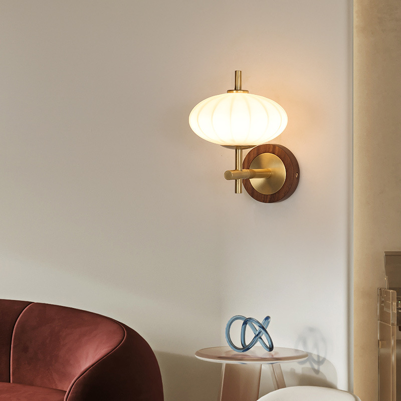 Modern Walnut Wall Lamp Indoor - Foyer Lighting Wall Decor recension och pris