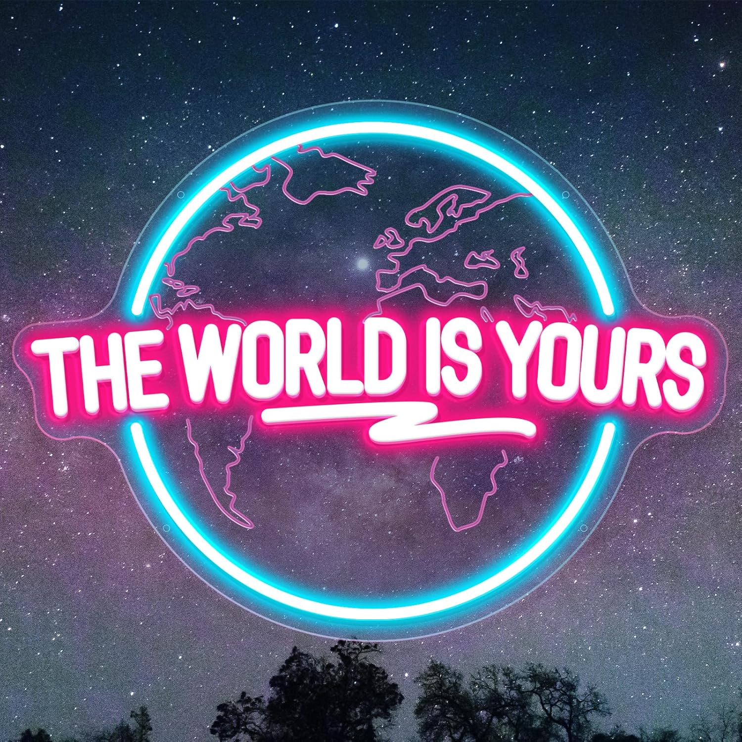 The World Is Yours Neon Sign C - Lighting World Decor recension och pris