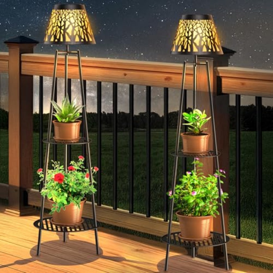 2 Pack Outdoor Solar Floor Lam - Lighting Decoration Outdoor recension och pris