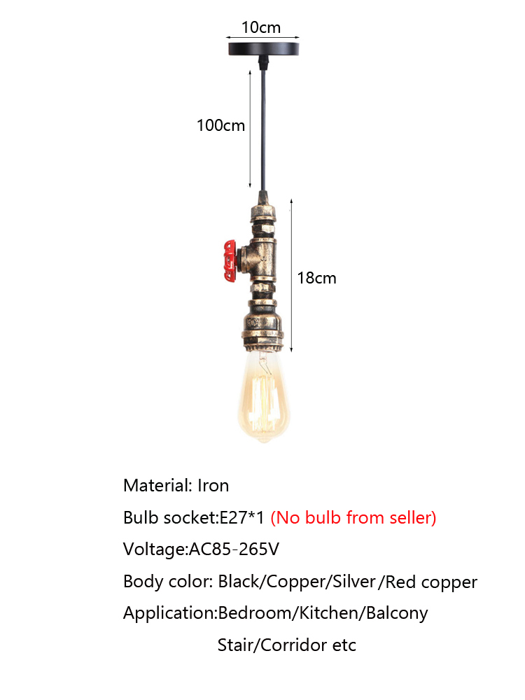 Retro Loft Industry Wind Water - Lighting Room Decor Items recension och pris