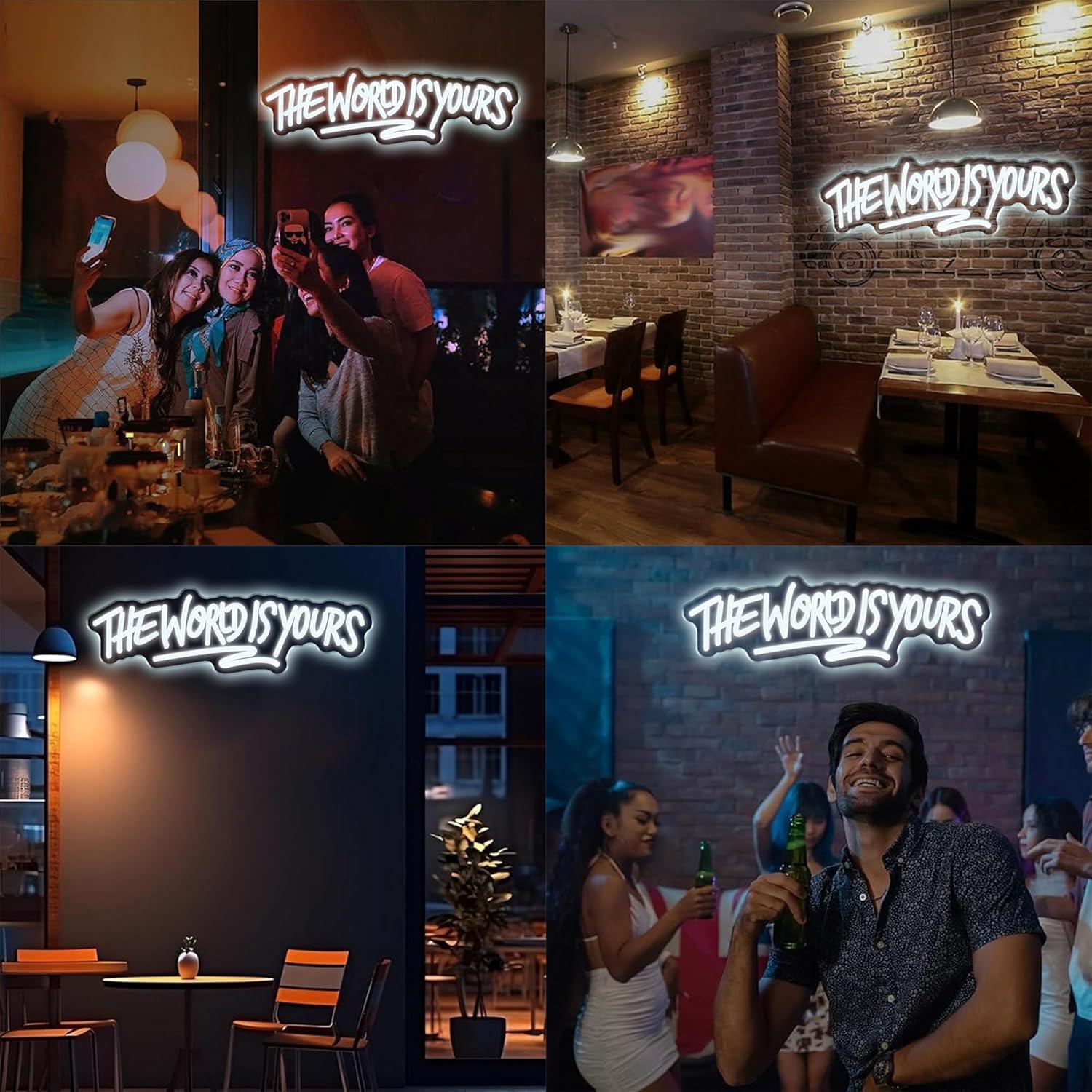 The World is Yours Neon Sign U - Lighting Decoration For Wedding recension och pris