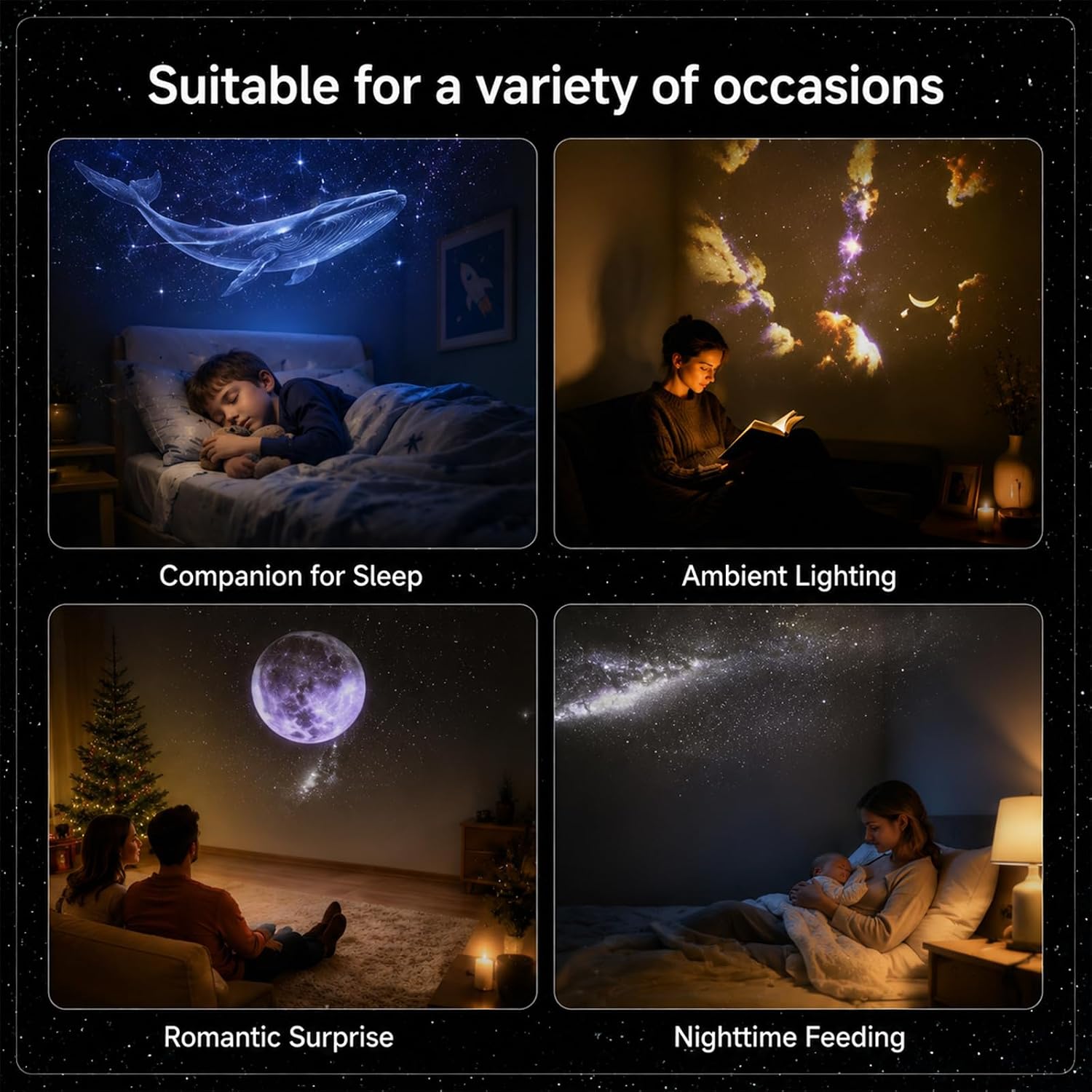 Moon Starry Sky Night Light LE - Led Moon Lamp recension och pris