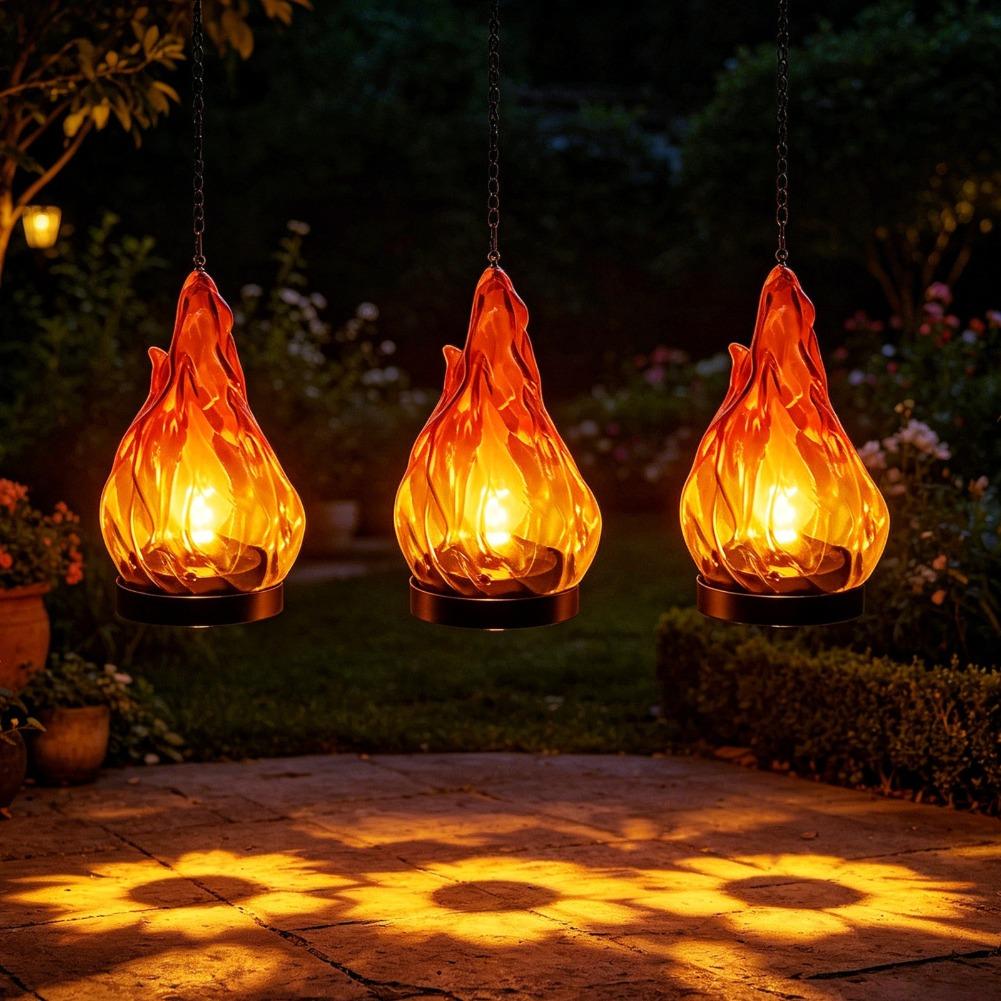 Solar Flame Hanging Lantern Li - Lighting Decoration Outdoor recension och pris