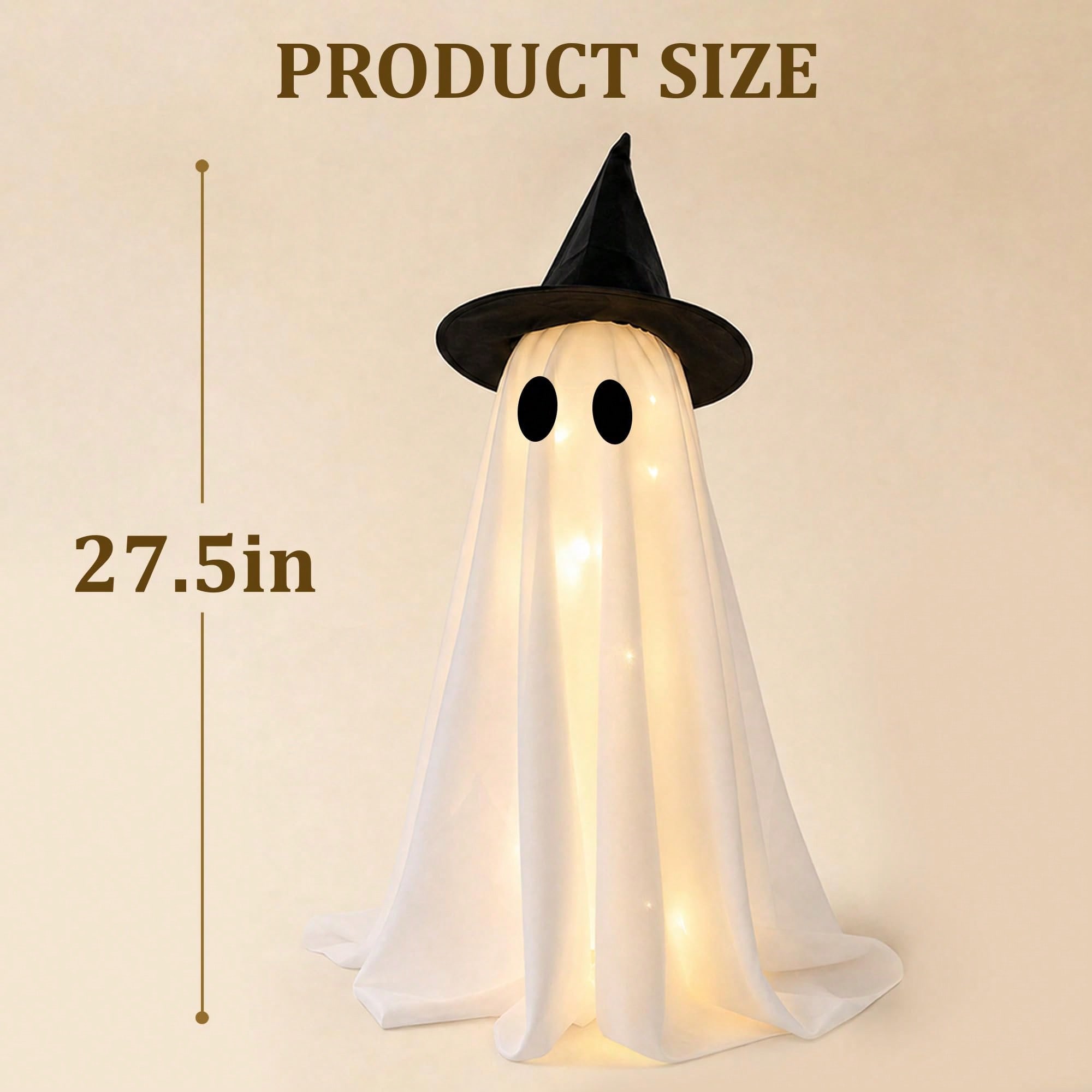 LED Light‑Up Witch Hat Ghost 2 - Up Lighting Decor recension och pris