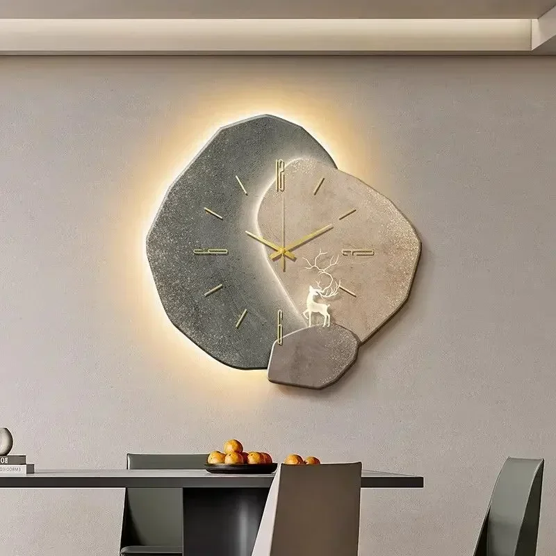 2025 Modern Clock With Light D - Foyer Lighting Wall Decor recension och pris