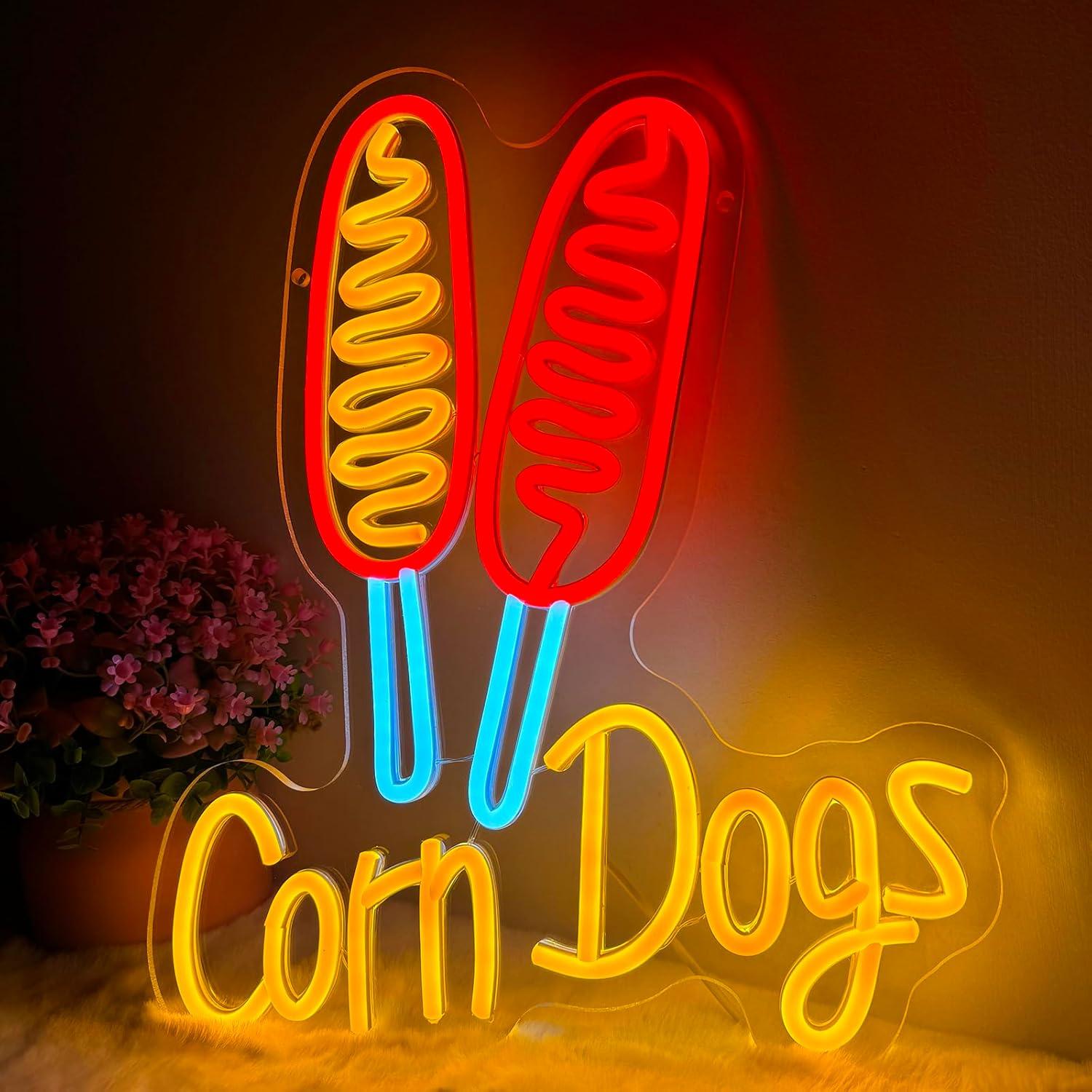Corn Dog Neon Sign Snack USB D - Lighting Decoration For Wedding recension och pris