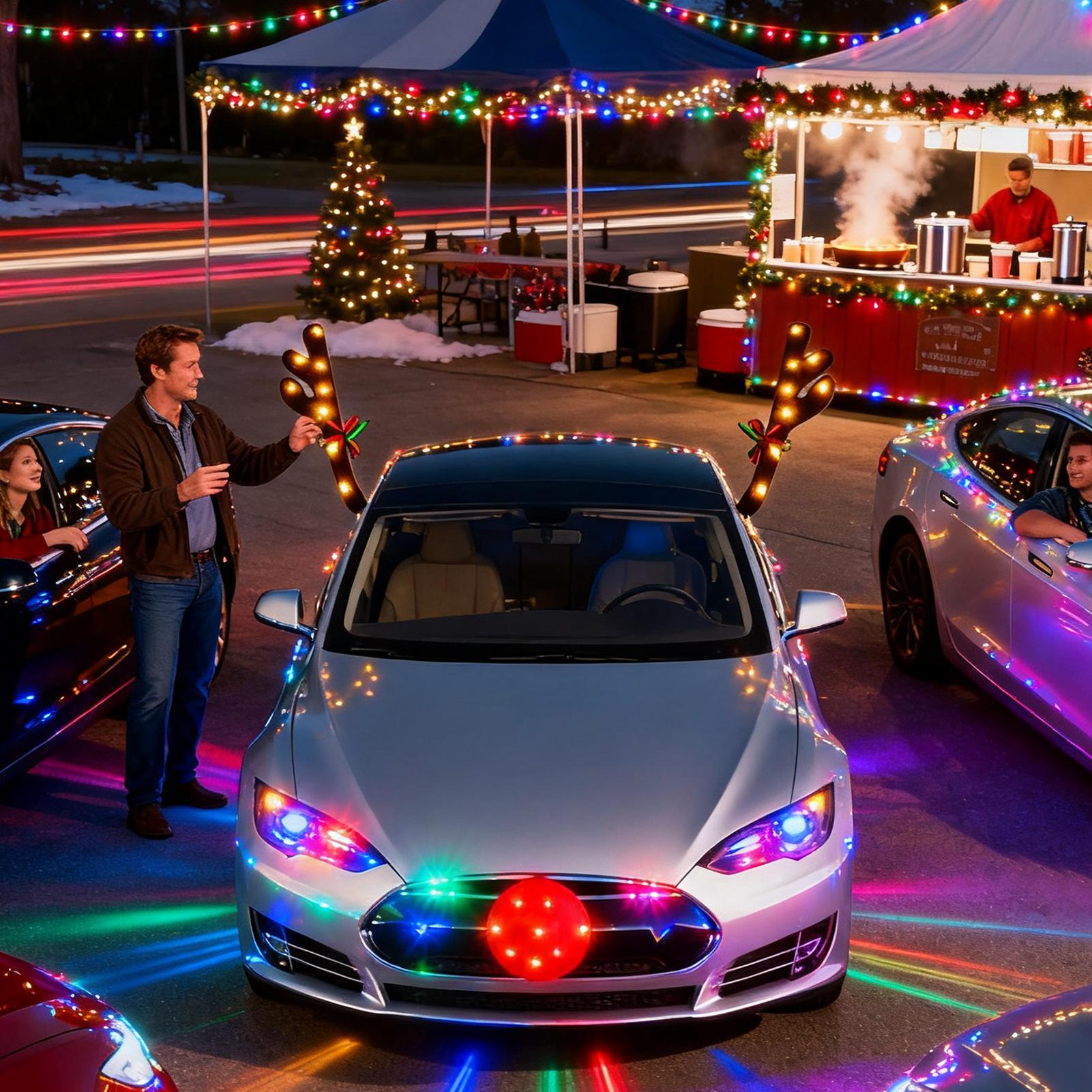 Car Reindeer Antlers with Nose - Up Lighting Decor recension och pris